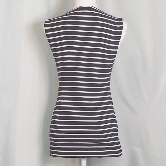 Banana Republic Stretch Blue & White Stripe Tank - Picture 3 of 5